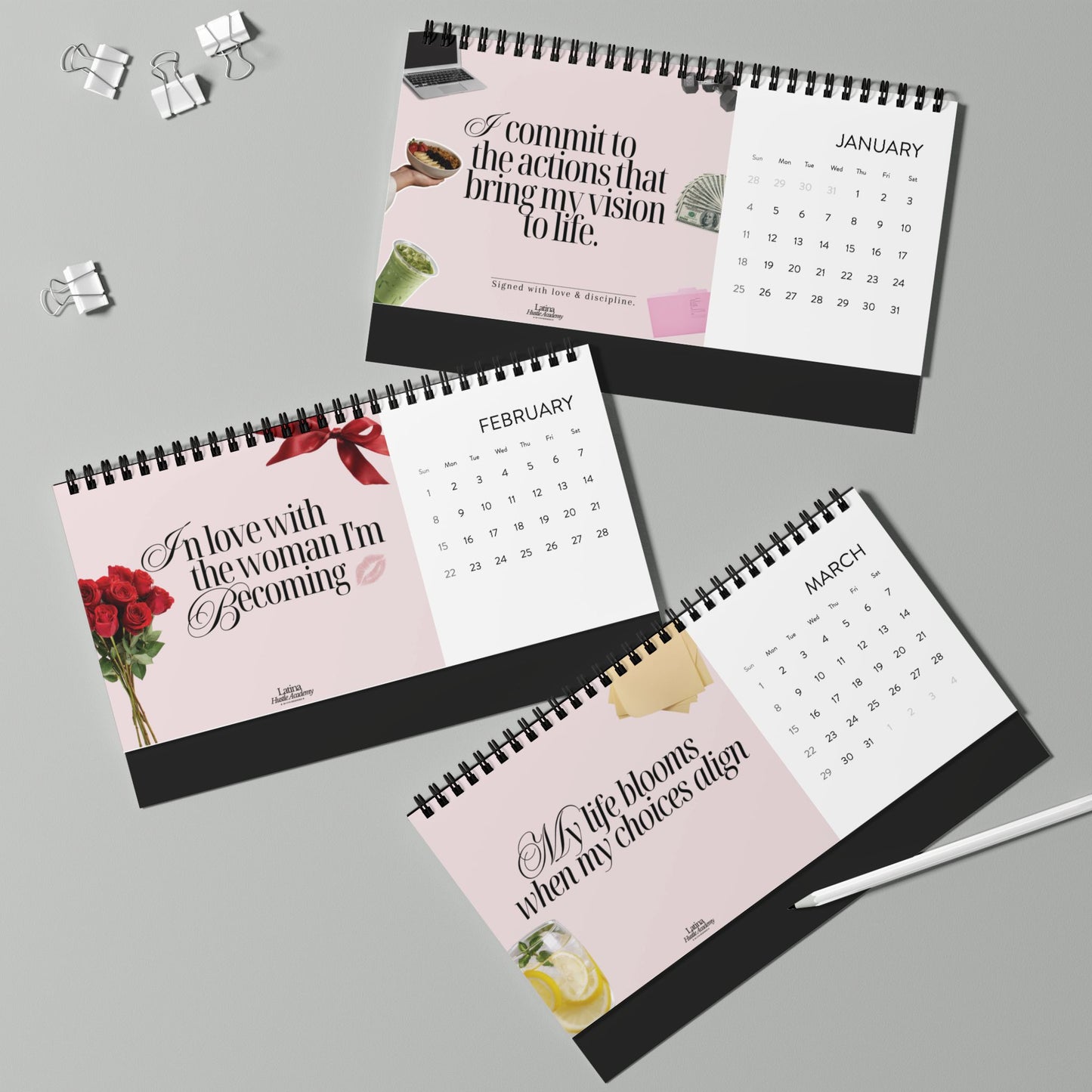 2026 A Year of Aligned Action Desktop Calendar | Monthly Reminders